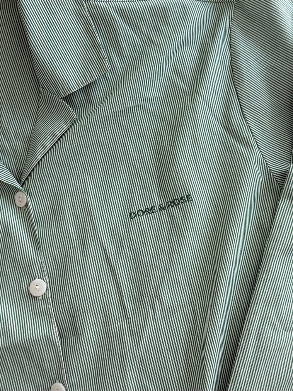 Mint Green cotton PJ Button-Up shirt - Picture 2 of 3